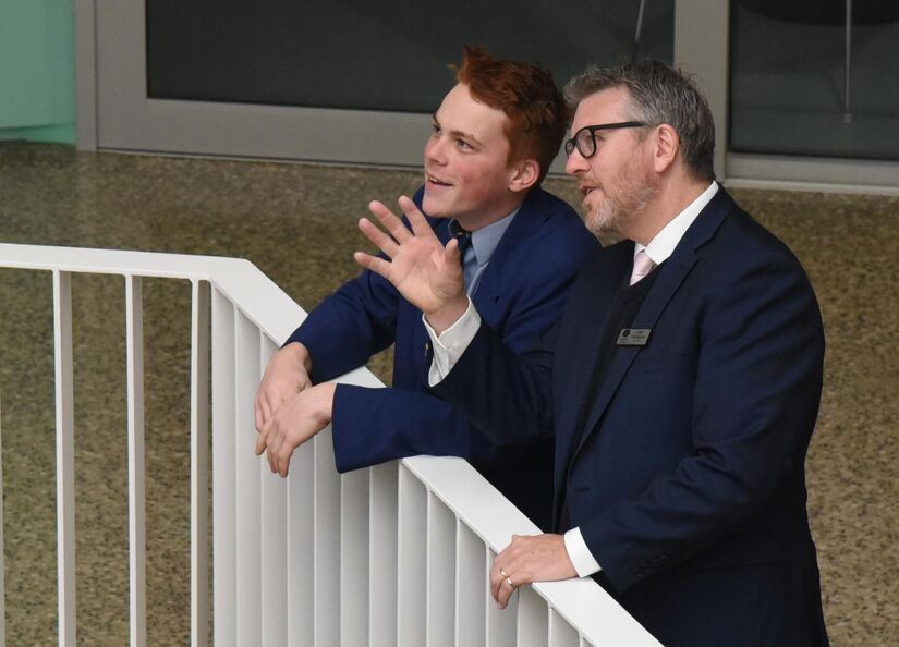 Principal and student, Shipsters Road