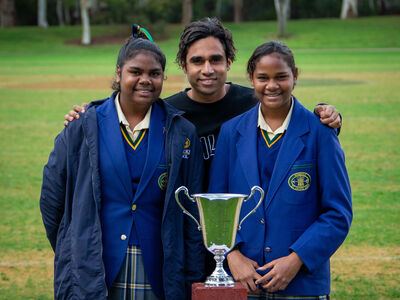 2019 Indigenous Round Yunyupingu Cup, with Danielle, Michael and Abbey Yunyupingu