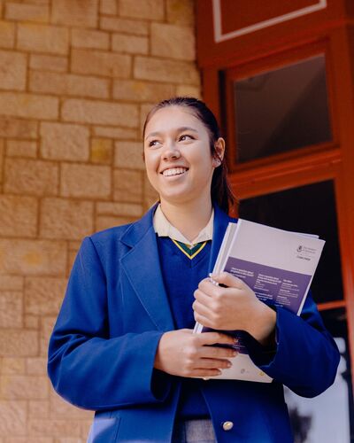 Student with books