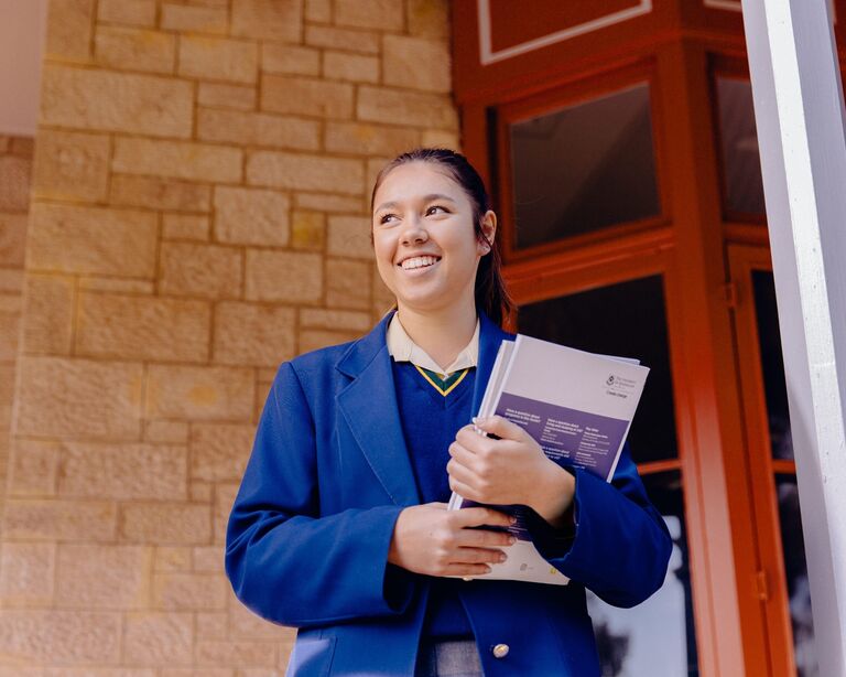 Student with books