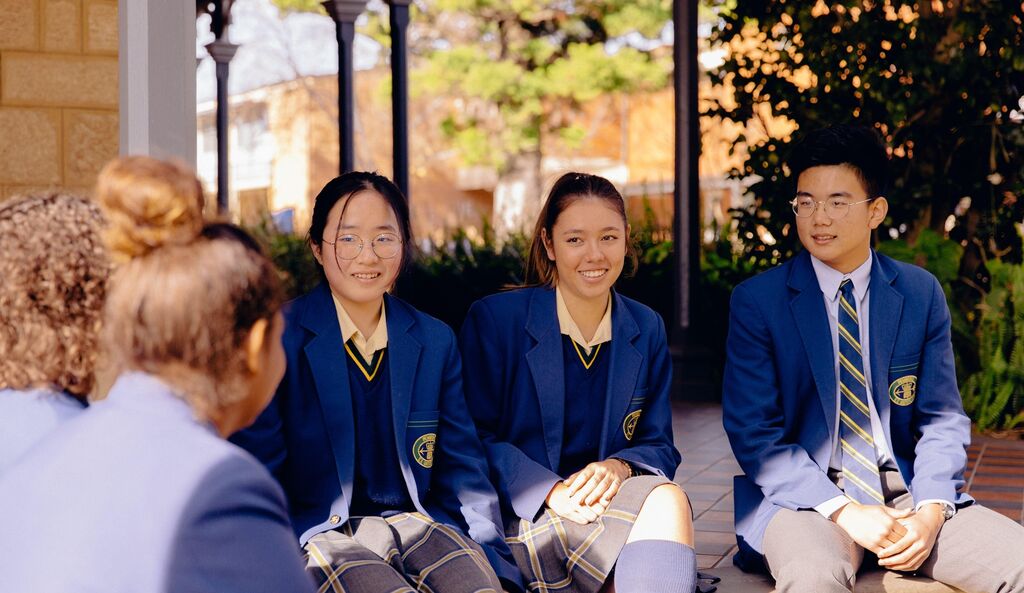 International students on Girton Campus