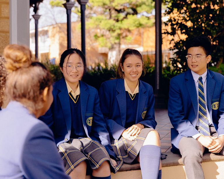 International students on Girton Campus