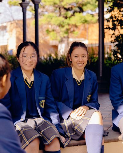 International students on Girton Campus