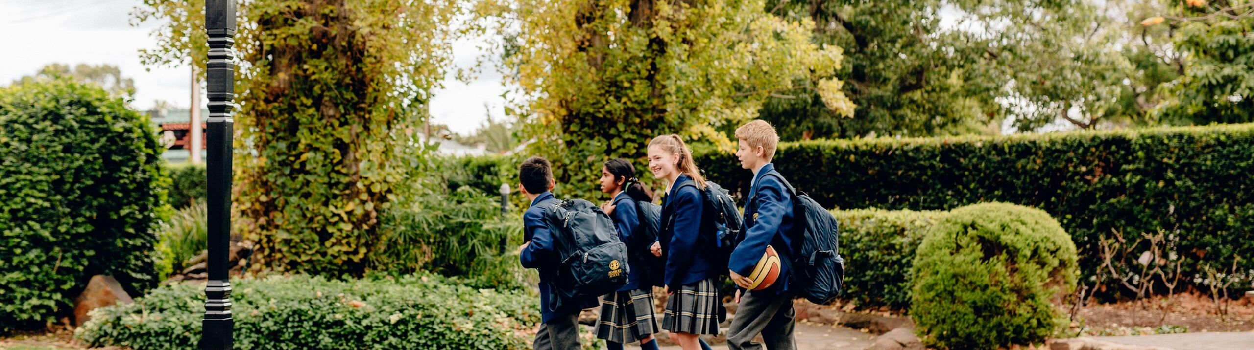 Middle School students on King's Campus