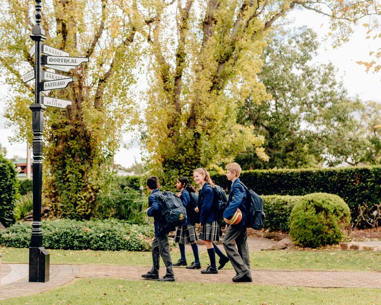 Middle School students on King's Campus