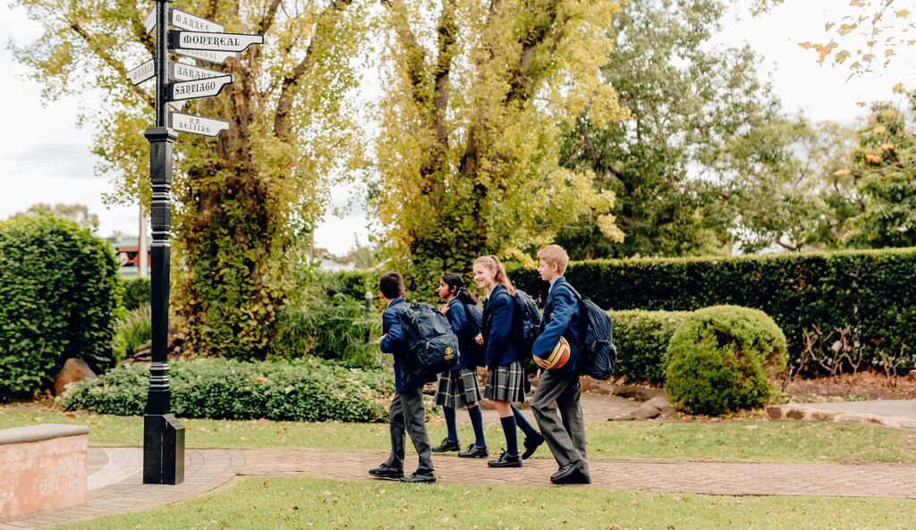 Middle School students on King's Campus