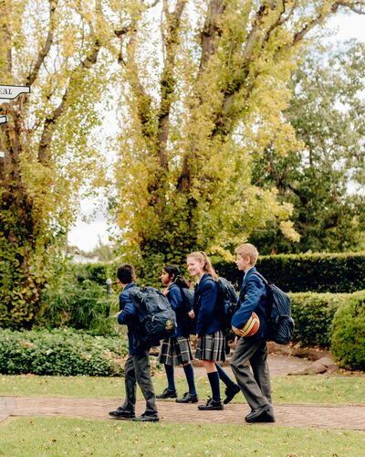 Middle School students on King's Campus