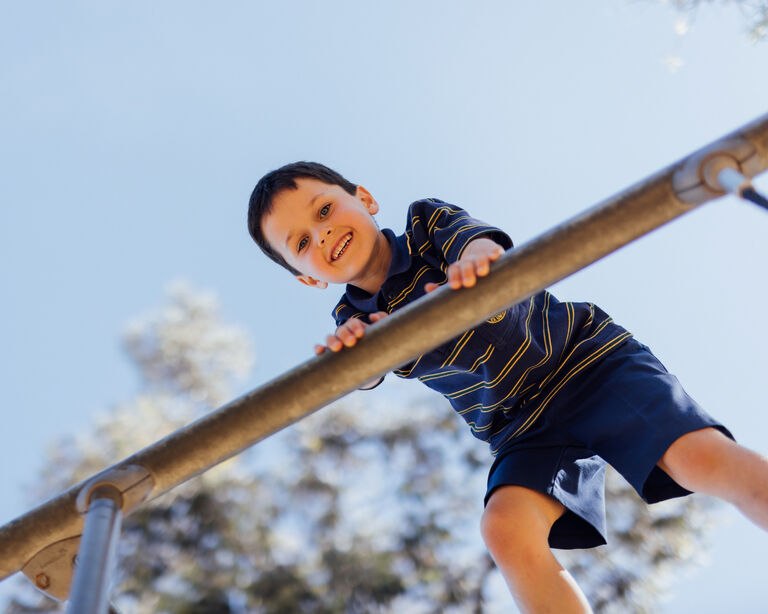 Junior School student playing 3