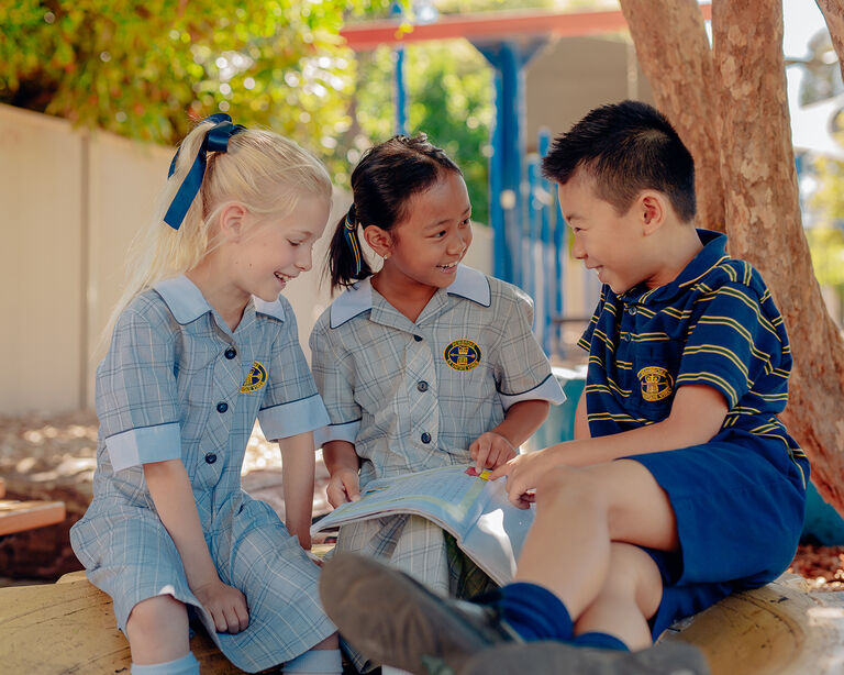 Junior School Students reading