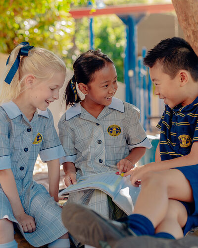 Junior School Students reading
