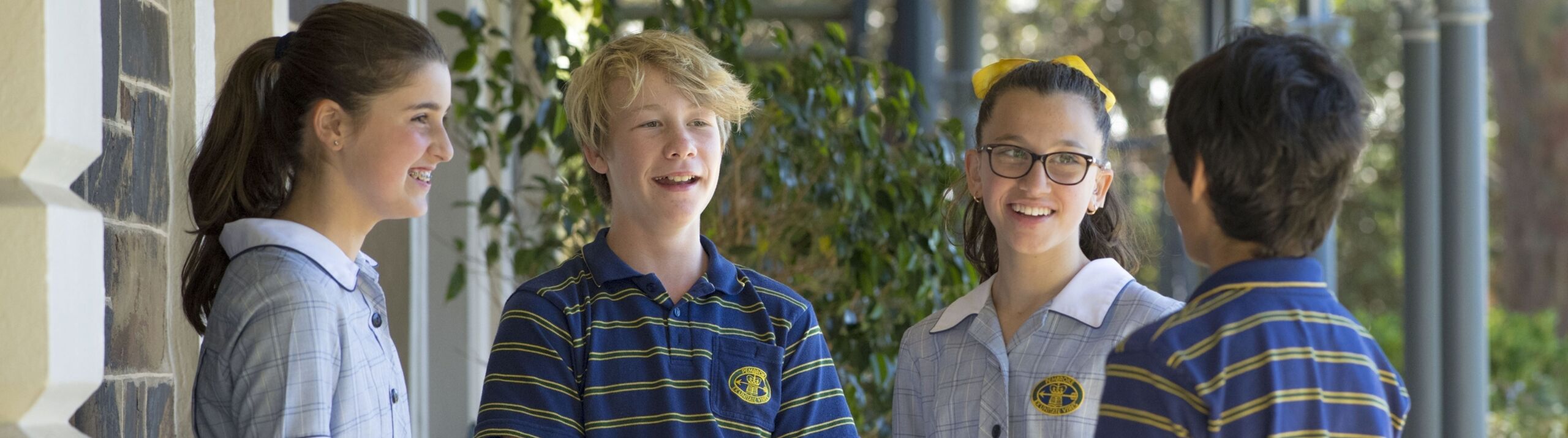 Middle School Students Socialising