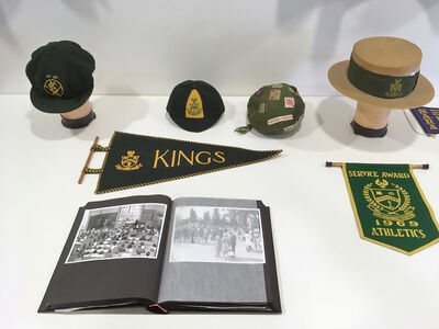Archival display at King's 95th Anniversary in 2019