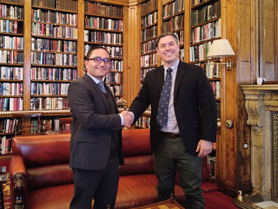 Simon with former colleague Hakeem