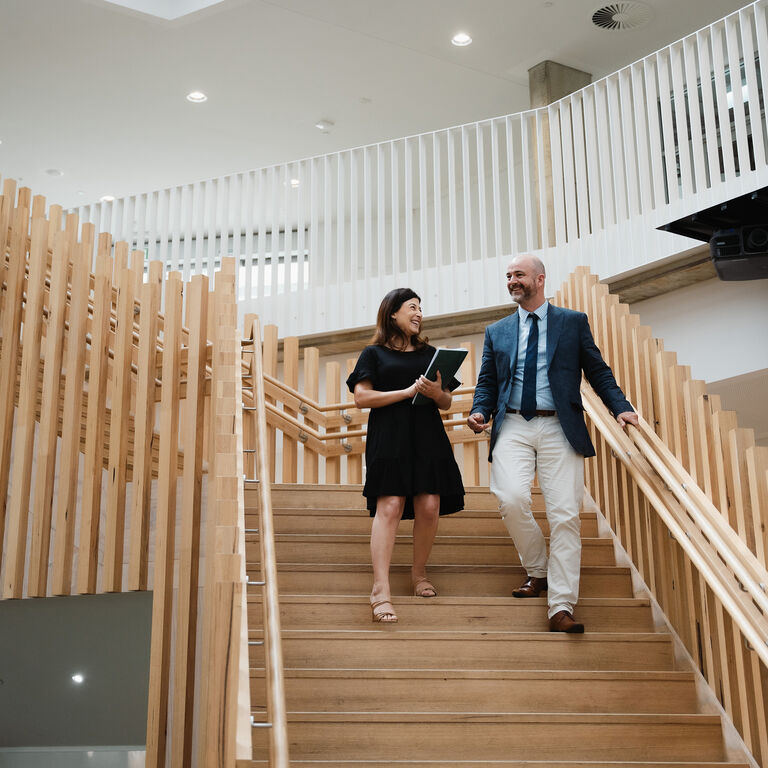 staff members in shipsters atrium
