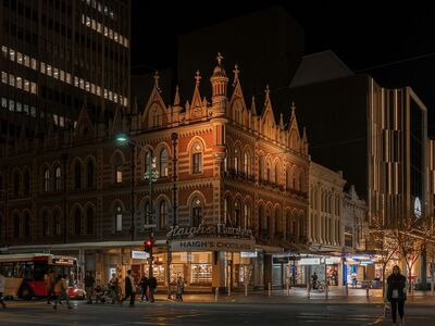 Rundle Mall in the evening