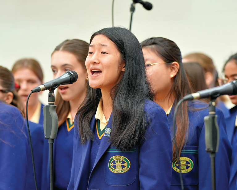 Choir performing at anzac day ceremony