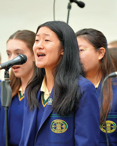 Choir performing at anzac day ceremony