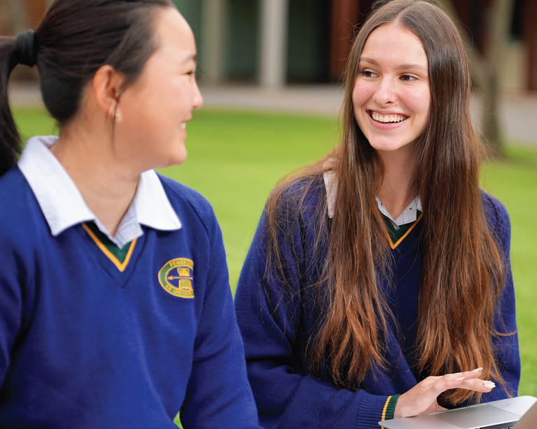 Senior students talking outside thumbnail