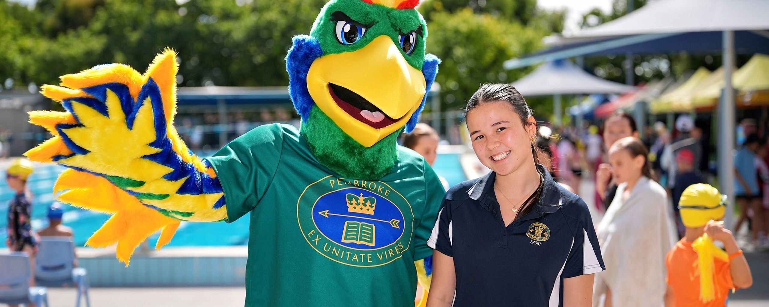 Pembroke Phoenix with Chloe Allen 2024 who first pitched a phoenix in the School wide competition