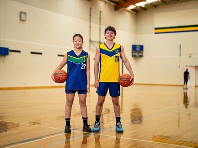 Boy and Girl Basketball New Uniform Shoot Feb 26
