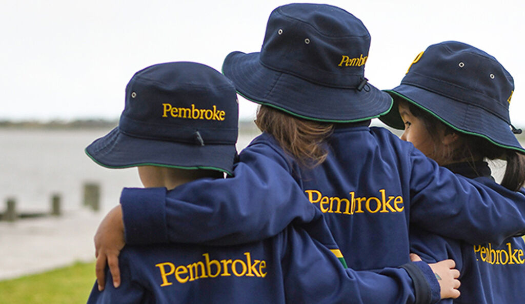 Three ELC students overlooking Finniss River at Old Watulunga cropped