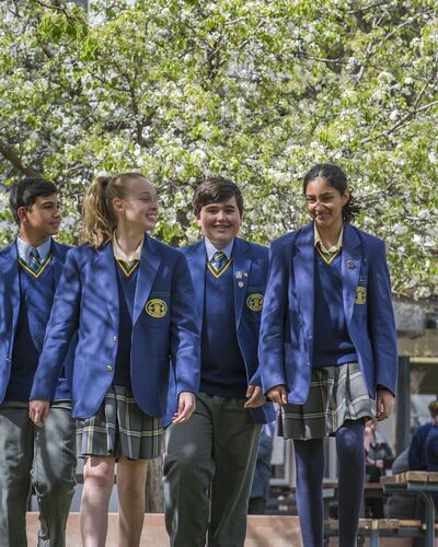 Middle School students on King's Campus