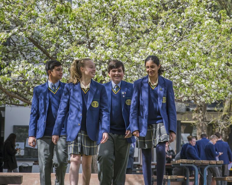 Middle School students on King's Campus