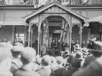 Lord Leverhulme opening King’s College on 5 February 1924