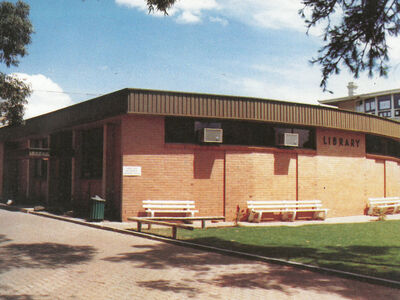 Harris Library at Middle School in 1984