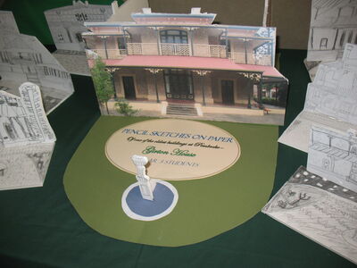 Girton House model displayed 鶹ý's 40 Year Celebrations in May 2016