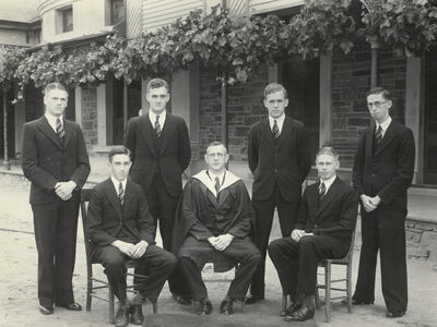 King's College 1933 Prefects with Mr KWA Smith