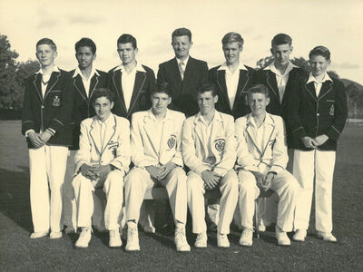 King's Cricket First XI in 1957