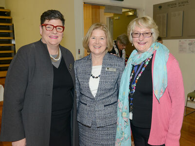 Amanda Bourchier (1979), Elizabeth Game and Alison Bell attending the afternoon tea celebrations